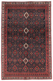  Persian Afshar/Sirjan Rug 135X208 Black/Dark Red (Wool, Persia/Iran)
