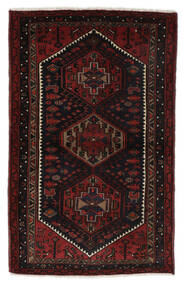 Alfombra Oriental Hamadan 105X168 Negro/Rojo Oscuro (Lana, Persia/Irán)