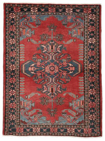 Alfombra Oriental Hamadan 110X150 Rojo Oscuro/Negro (Lana, Persia/Irán)