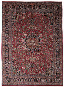  Mashad Rug 294X403 Persian Wool Black/Dark Red Large Carpetvista