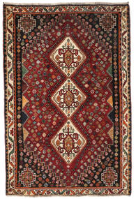  Oriental Shiraz Rug 122X190 Black/Dark Red Wool, Persia/Iran Carpetvista