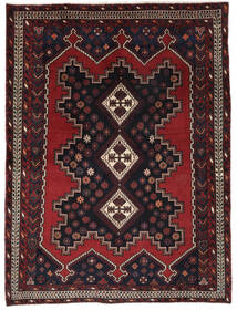 162X220 Alfombra Afshar Oriental Negro/Rojo Oscuro (Lana, Persia/Irán) Carpetvista
