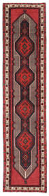 Heriz Matot Matto 100X410 Käytävämatto Tummanpunainen/Musta Villa, Persia/Iran Carpetvista