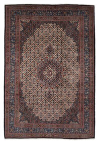 絨毯 ムード 225X325 ブラック/ダークレッド ( ペルシャ/イラン)