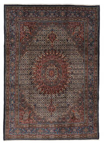 Moud Teppich 210X298 Schwarz/Braun Wolle, Persien/Iran Carpetvista