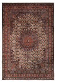 絨毯 ムード 205X307 ブラック/ダークレッド ( ペルシャ/イラン)