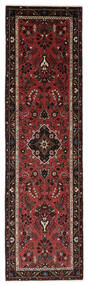 83X305 絨毯 ハマダン オリエンタル 廊下 カーペット ブラック/ダークレッド (ウール, ペルシャ/イラン) Carpetvista