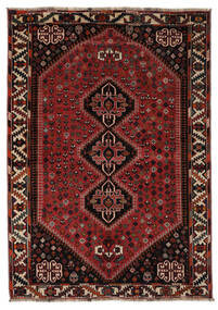 175X255 Alfombra Oriental Shiraz Negro/Rojo Oscuro (Lana, Persia/Irán) Carpetvista
