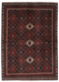 絨毯 ペルシャ アフシャル/Sirjan 175X240 ブラック/ダークレッド (ウール, ペルシャ/イラン)