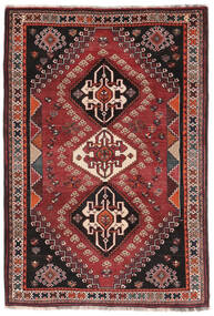 117X170 Χαλι Ανατολής Shiraz Μαύρα/Σκούρο Κόκκινο (Μαλλί, Περσικά/Ιρανικά) Carpetvista