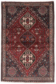 114X170 Tappeto Shiraz Orientale Nero/Rosso Scuro (Lana, Persia/Iran) Carpetvista