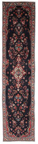  Hamadan Rug 98X408 Persian Wool Black/Dark Red Small Carpetvista