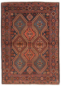 Alfombra Oriental Yalameh 110X157 Rojo Oscuro/Negro (Lana, Persia/Irán)