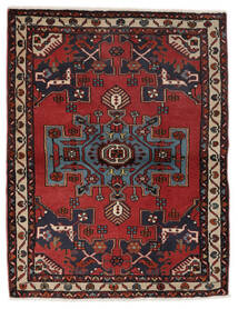  Persian Hamadan Rug 114X150 Black/Dark Red (Wool, Persia/Iran)