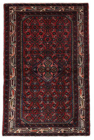  102X160 Hosseinabad Matot Matto Musta/Tummanpunainen Persia/Iran Carpetvista