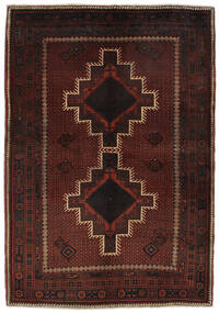 155X220 Alfombra Oriental Afshar Negro/Rojo Oscuro (Lana, Persia/Irán) Carpetvista