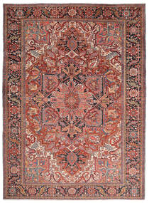 Heriz Teppich 285X380 Dunkelrot/Braun Großer Wolle, Persien/Iran Carpetvista