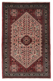 Tapete Abadeh 100X155 Preto/Vermelho Escuro (Lã, Pérsia/Irão)