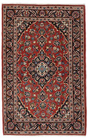100X150 絨毯 オリエンタル カシャン ダークレッド/ブラック (ウール, ペルシャ/イラン) Carpetvista