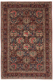 絨毯 オリエンタル バクティアリ 197X296 ブラック/ダークレッド (ウール, ペルシャ/イラン)