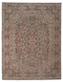 Kerman Teppich 292X378 Braun/Dunkelrot Großer Wolle, Persien/Iran Carpetvista