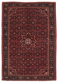 絨毯 ホセイナバード 214X302 ブラック/ダークレッド (ウール, ペルシャ/イラン)