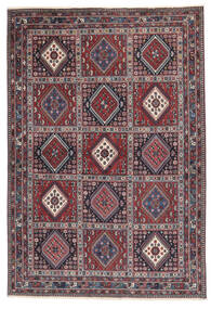  Oriental Yalameh Rug 200X291 Dark Red/Black Wool, Persia/Iran Carpetvista