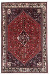 Abadeh Teppich 204X307 Schwarz/Dunkelrot Wolle, Persien/Iran Carpetvista