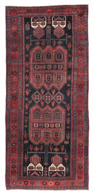 絨毯 ペルシャ クルド 132X300 廊下 カーペット ブラック/ダークレッド (ウール, ペルシャ/イラン)