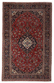 188X294 絨毯 オリエンタル カシャン ブラック/ダークレッド (ウール, ペルシャ/イラン) Carpetvista