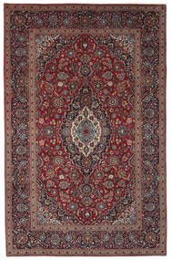 195X301 Alfombra Oriental Keshan Negro/Rojo Oscuro (Lana, Persia/Irán) Carpetvista