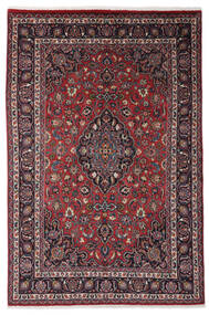 191X290 Alfombra Mashad Oriental Negro/Rojo Oscuro (Lana, Persia/Irán) Carpetvista