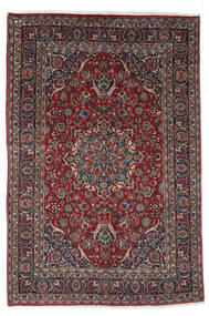 192X289 Tappeto Mashad Orientale Nero/Rosso Scuro (Lana, Persia/Iran) Carpetvista