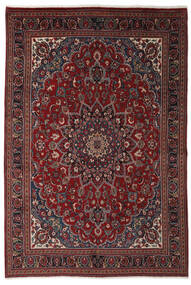 199X291 Alfombra Mashad Oriental Negro/Rojo Oscuro (Lana, Persia/Irán) Carpetvista