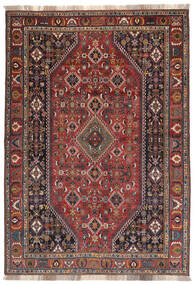 206X294 Shiraz Teppe Orientalsk Mørk Rød/Svart (Ull, Persia/Iran) Carpetvista