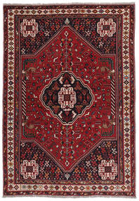 Tapete Shiraz 200X286 Preto/Vermelho Escuro (Lã, Pérsia/Irão)