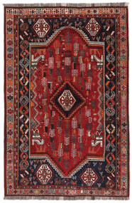 173X262 Tapete Oriental Ghashghai Preto/Vermelho Escuro (Lã, Pérsia/Irão) Carpetvista