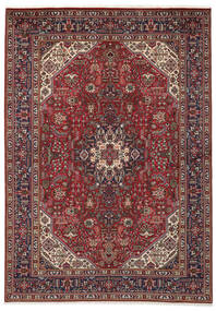 203X285 Tabriz Rug Oriental Black/Dark Red (Wool, Persia/Iran) Carpetvista