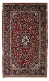 195X320 Tapete Oriental Kashan Preto/Vermelho Escuro (Lã, Pérsia/Irão) Carpetvista