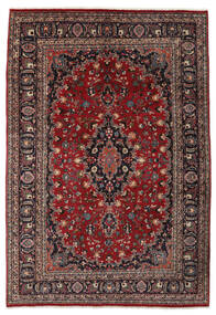 195X289 Tappeto Mashad Orientale Nero/Rosso Scuro (Lana, Persia/Iran) Carpetvista