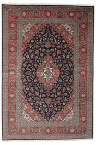 247X361 Alfombra Oriental Keshan Negro/Marrón (Lana, Persia/Irán) Carpetvista