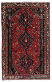 163X257 Tapete Oriental Ghashghai Preto/Vermelho Escuro (Lã, Pérsia/Irão) Carpetvista
