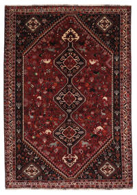 188X272 絨毯 カシュガイ オリエンタル ブラック/ダークレッド (ウール, ペルシャ/イラン) Carpetvista