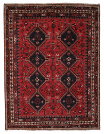 Tapete Shiraz 230X298 Preto/Vermelho Escuro (Lã, Pérsia/Irão)