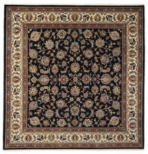244X253 Alfombra Oriental Sarough Cuadrada Negro/Marrón (Lana, Persia/Irán) Carpetvista