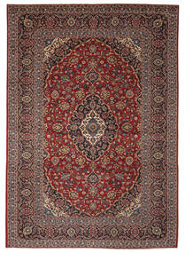 250X352 絨毯 カシャン オリエンタル 茶色/ブラック 大きな (ウール, ペルシャ/イラン) Carpetvista