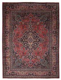  Orientalischer Sarough Teppich 264X350 Schwarz/Dunkelrot Großer Wolle, Persien/Iran Carpetvista