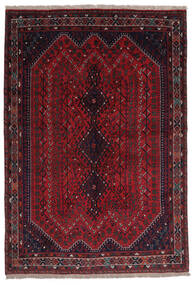 200X290 Shiraz Teppe Orientalsk Svart/Mørk Rød (Ull, Persia/Iran) Carpetvista