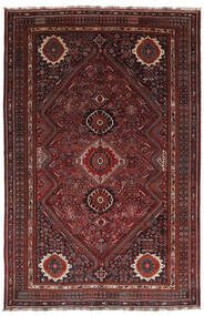  Orientalisk Ghashghai Matta 214X322 Svart/Mörkröd Ull, Persien/Iran Carpetvista