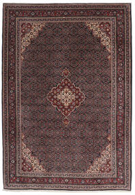 Tapis Hamadan Fine 215X308 Noir/Rouge Foncé (Laine, Perse/Iran)